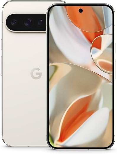 Google Pixel 9 Pro XL - Unlocked Android Smartphone with Gemini, Triple Rear Camera System, 24-Hour Battery, and 6.8" Super Actua Display - Porcelain - 128 GB